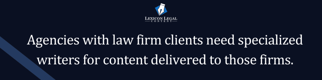 A graphic explaining the benefits of white-labeling law firm content
